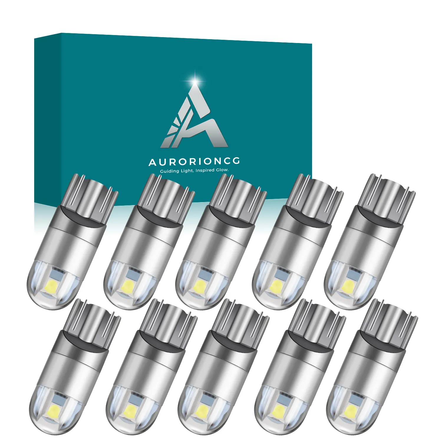 T10 W5W LED Bulbs 60LM 6500K White, Non-Polarity for Car Interior Dome, Map, License Plate, Side Marker Lights DC 12V [Non-CANbus] Pack of 10 thumbnail 1