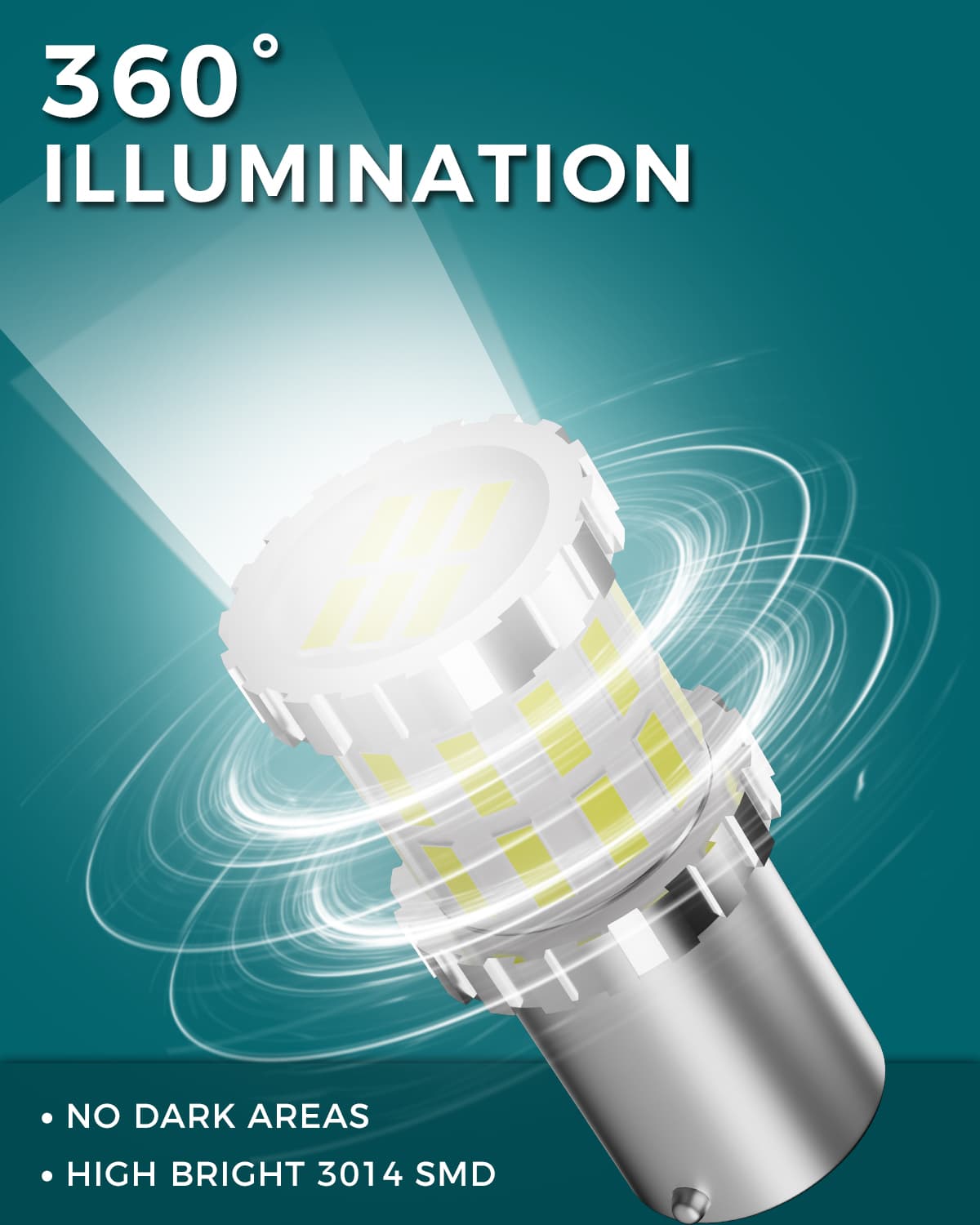 BA9S T4W LED Bulbs 3014 30SMD 300LM 6500K White DC 10-30V for Car Interior Lights Dome Lights Pack of 2 thumbnail 3