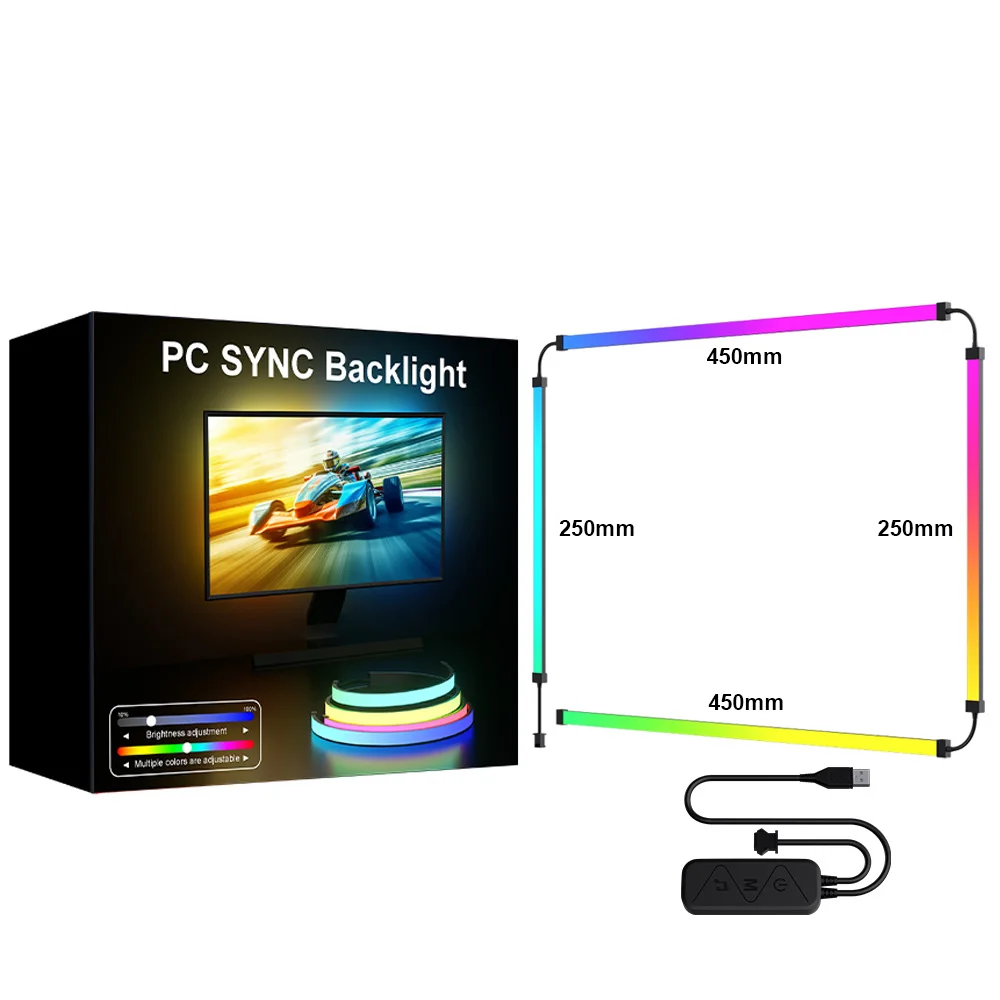 Immersive PC Monitor Sync Backlight, RGBIC Screen Sync LED Strip for Gaming, Movies, and Music, Software Controlled and Compatible with Windows & Mac OS thumbnail 5