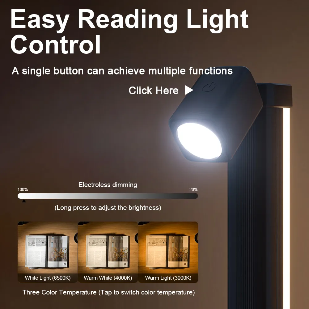 Smart LED Desk Reading Light, RGB Color Changing Gaming Lamp, App Control, Music Sync, Mood Lighting for Bedroom, Setup Gaming, Office thumbnail 5