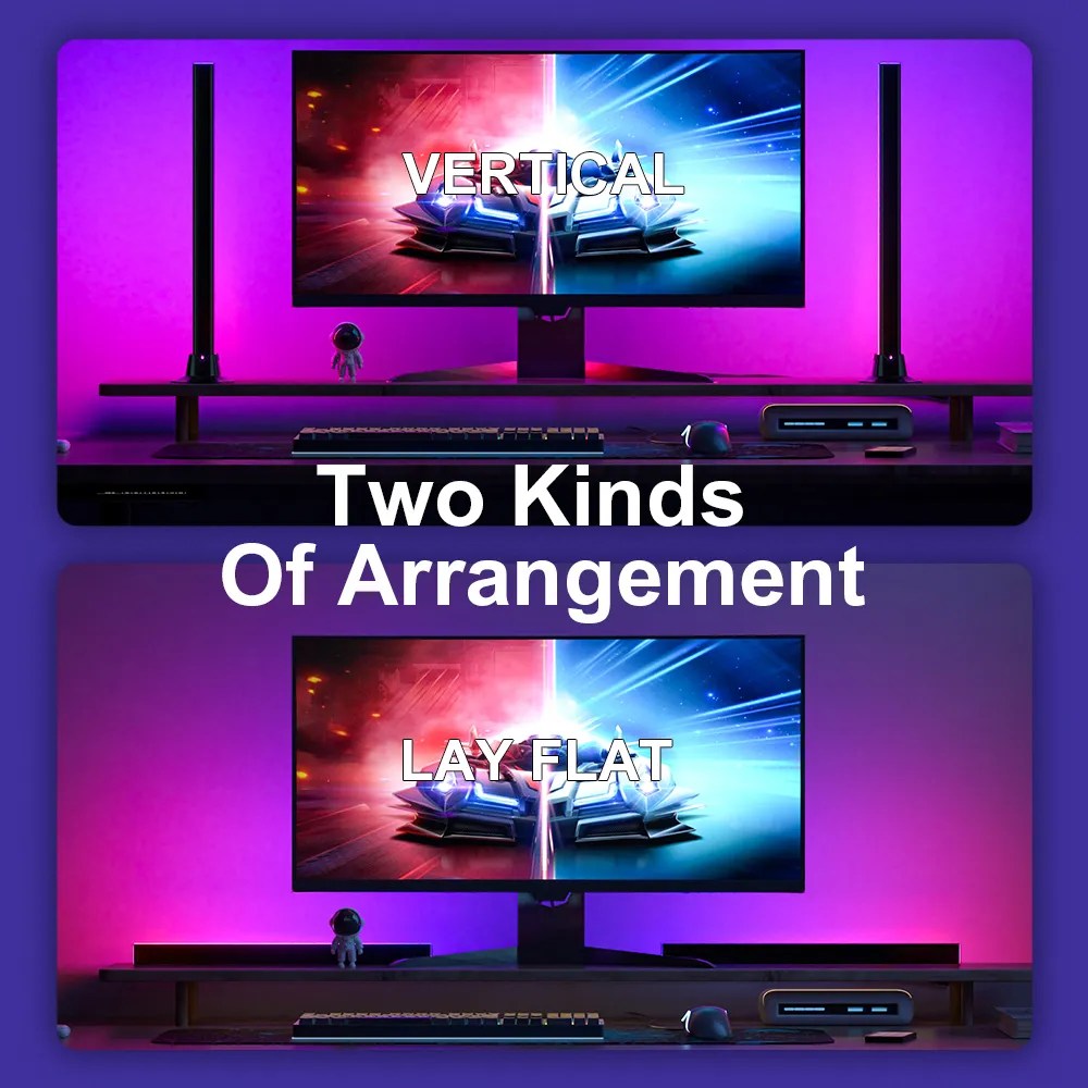 270° RGB LED Light Bars, Mood Lighting with Music Sync – Immersive Gaming Lights for PC, TV, Decoration, Sound Responsive thumbnail 9