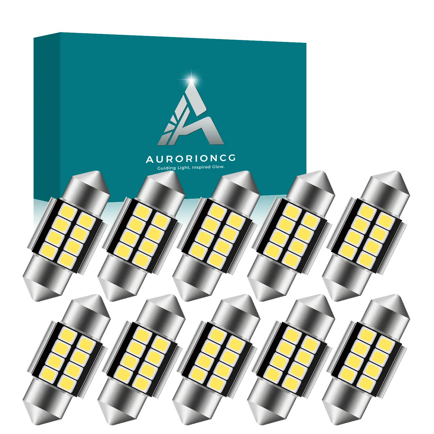 31MM 36MM 39MM 41MM C5W LED Bulbs 200LM 6500K DC 12V for Car Interior Dome License Lights Canbus Error Free Pack of 10 image 1