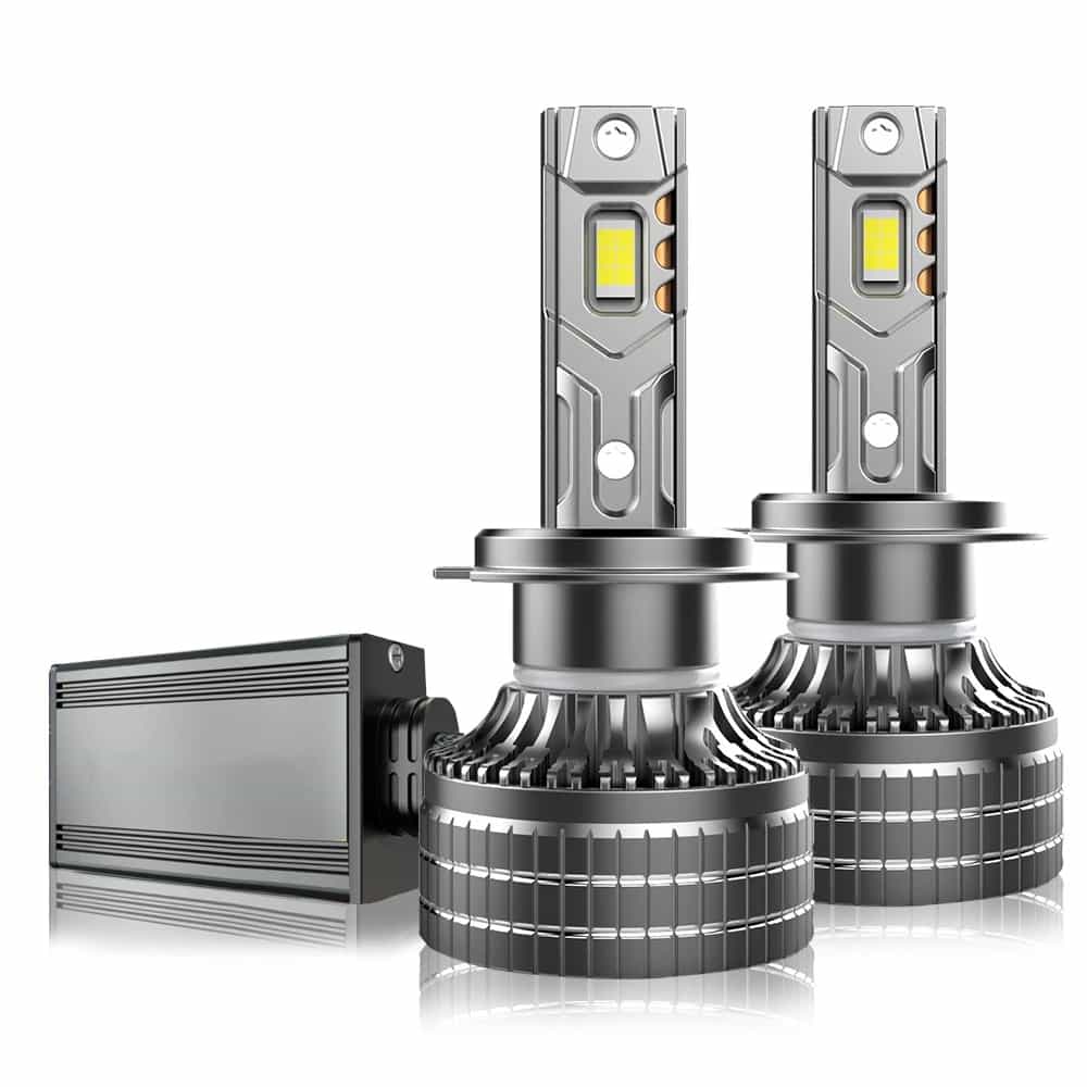 9005 LED Headlights 12V 9005 HB3 Headlight Bulbs 7035 SMD 120W/Pair 8000LM Hi/Lo Beam with Vacuum Copper Pipe for Car Headlights Fog Lights