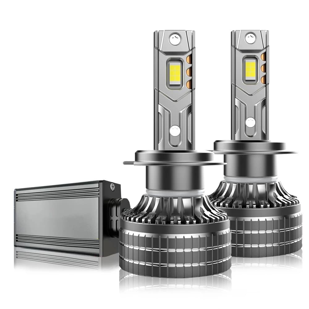 9005 LED Headlights 12V 9005 HB3 Headlight Bulbs 7035 SMD 120W/Pair 8000LM Hi/Lo Beam with Vacuum Copper Pipe for Car Headlights Fog Lights image 1